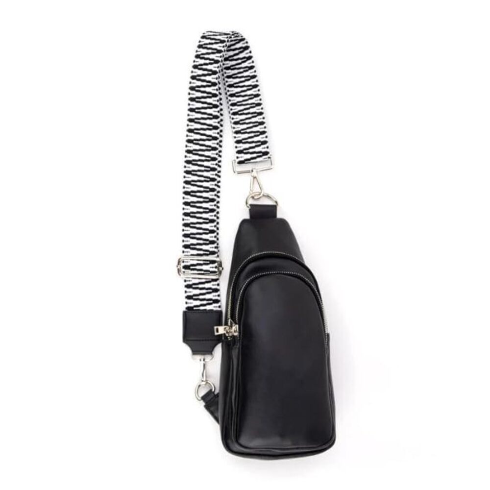 7517 The Arden | Double-Zipper Sling Bag | Vegan Leather Crossbody Bag